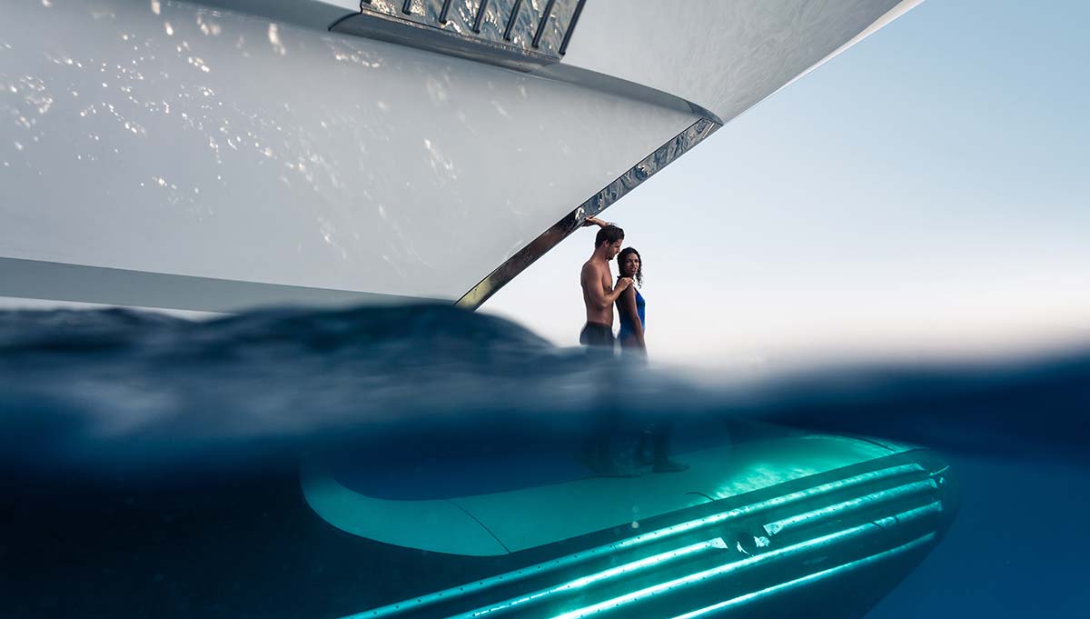 Behind the scenes on a superyacht shoot